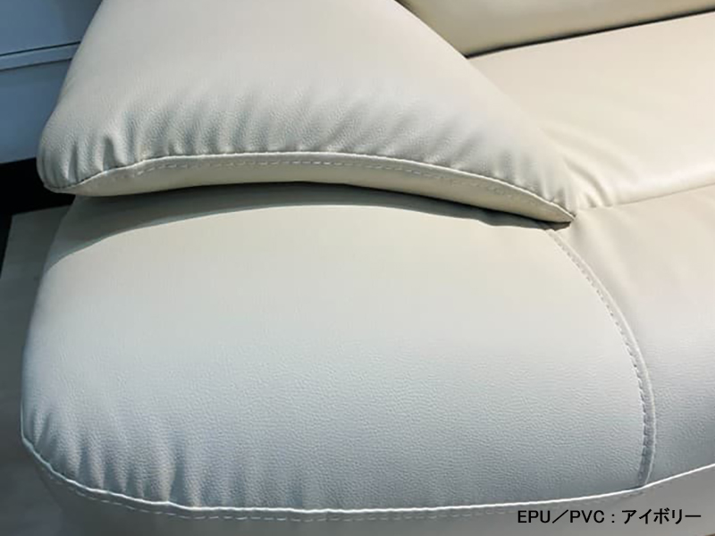ジャクソン2 EPU／PVC  3人掛けソファ（背脱着可）